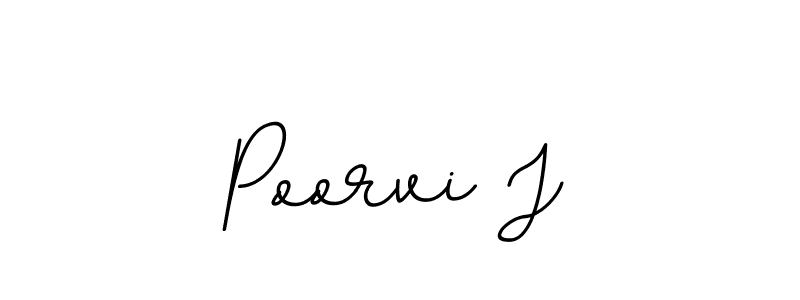 This is the best signature style for the Poorvi J name. Also you like these signature font (BallpointsItalic-DORy9). Mix name signature. Poorvi J signature style 11 images and pictures png