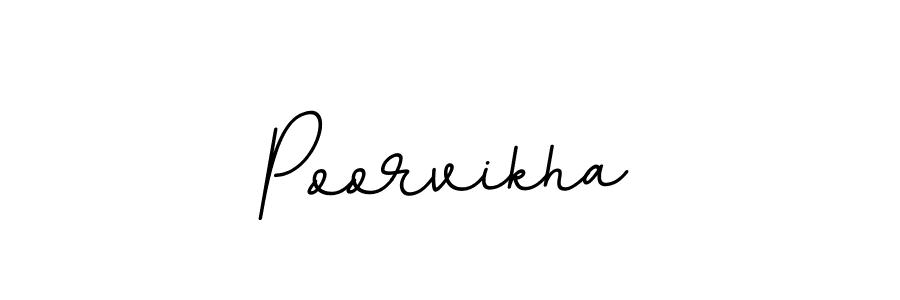 Poorvikha stylish signature style. Best Handwritten Sign (BallpointsItalic-DORy9) for my name. Handwritten Signature Collection Ideas for my name Poorvikha. Poorvikha signature style 11 images and pictures png