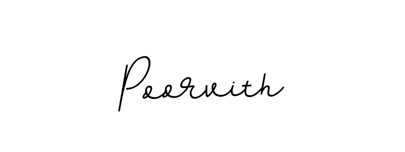 Use a signature maker to create a handwritten signature online. With this signature software, you can design (BallpointsItalic-DORy9) your own signature for name Poorvith. Poorvith signature style 11 images and pictures png