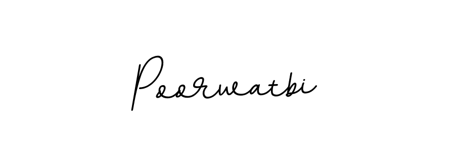 if you are searching for the best signature style for your name Poorwatbi. so please give up your signature search. here we have designed multiple signature styles  using BallpointsItalic-DORy9. Poorwatbi signature style 11 images and pictures png
