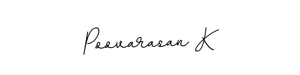 Design your own signature with our free online signature maker. With this signature software, you can create a handwritten (BallpointsItalic-DORy9) signature for name Poovarasan K. Poovarasan K signature style 11 images and pictures png