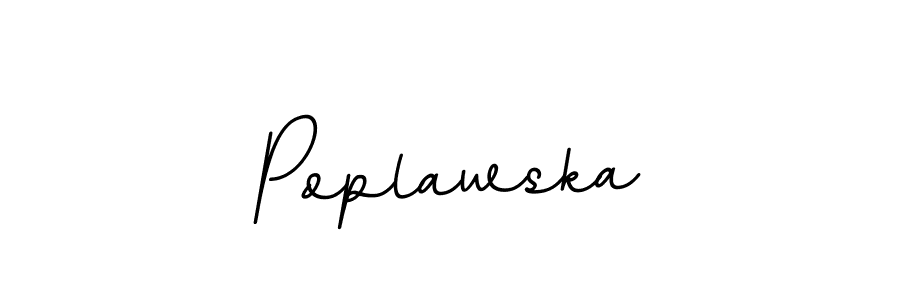 How to make Poplawska name signature. Use BallpointsItalic-DORy9 style for creating short signs online. This is the latest handwritten sign. Poplawska signature style 11 images and pictures png