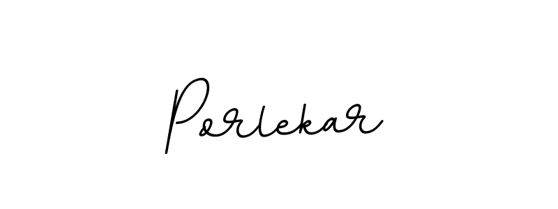 Use a signature maker to create a handwritten signature online. With this signature software, you can design (BallpointsItalic-DORy9) your own signature for name Porlekar. Porlekar signature style 11 images and pictures png