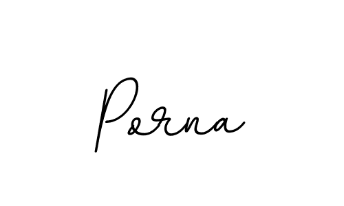 Use a signature maker to create a handwritten signature online. With this signature software, you can design (BallpointsItalic-DORy9) your own signature for name Porna. Porna signature style 11 images and pictures png