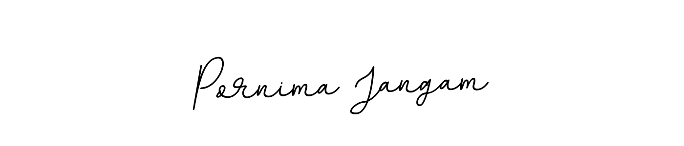 Make a beautiful signature design for name Pornima Jangam. With this signature (BallpointsItalic-DORy9) style, you can create a handwritten signature for free. Pornima Jangam signature style 11 images and pictures png