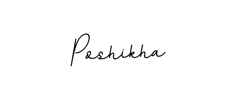 Make a beautiful signature design for name Poshikha. With this signature (BallpointsItalic-DORy9) style, you can create a handwritten signature for free. Poshikha signature style 11 images and pictures png