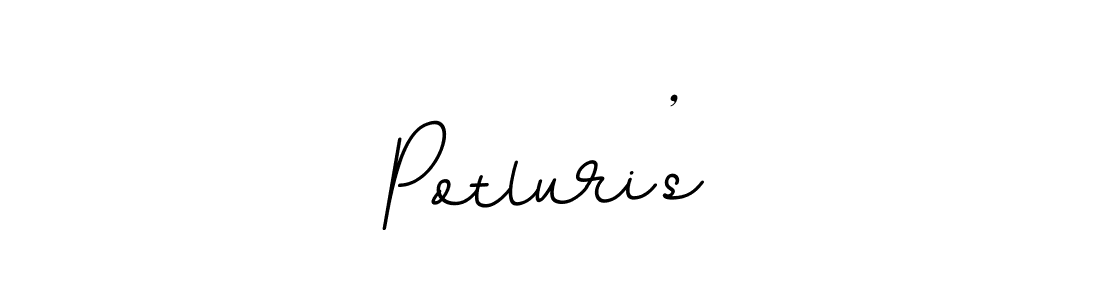 Create a beautiful signature design for name Potluri’s. With this signature (BallpointsItalic-DORy9) fonts, you can make a handwritten signature for free. Potluri’s signature style 11 images and pictures png