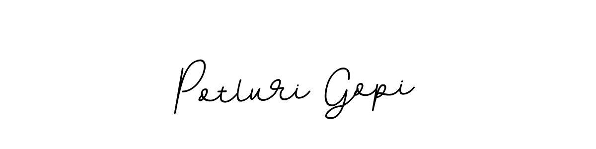 Design your own signature with our free online signature maker. With this signature software, you can create a handwritten (BallpointsItalic-DORy9) signature for name Potluri Gopi. Potluri Gopi signature style 11 images and pictures png