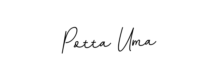 Use a signature maker to create a handwritten signature online. With this signature software, you can design (BallpointsItalic-DORy9) your own signature for name Potta Uma. Potta Uma signature style 11 images and pictures png