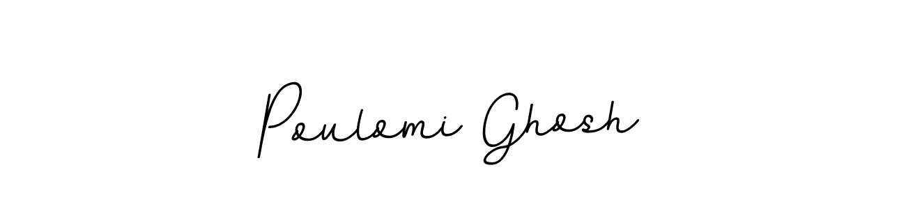 Create a beautiful signature design for name Poulomi Ghosh. With this signature (BallpointsItalic-DORy9) fonts, you can make a handwritten signature for free. Poulomi Ghosh signature style 11 images and pictures png