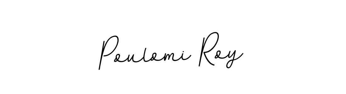 Create a beautiful signature design for name Poulomi Roy. With this signature (BallpointsItalic-DORy9) fonts, you can make a handwritten signature for free. Poulomi Roy signature style 11 images and pictures png