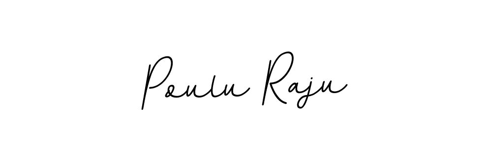 Design your own signature with our free online signature maker. With this signature software, you can create a handwritten (BallpointsItalic-DORy9) signature for name Poulu Raju. Poulu Raju signature style 11 images and pictures png