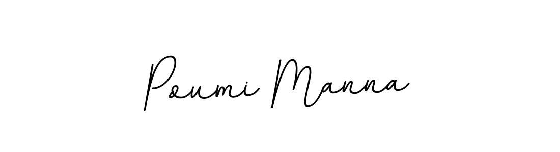 The best way (BallpointsItalic-DORy9) to make a short signature is to pick only two or three words in your name. The name Poumi Manna include a total of six letters. For converting this name. Poumi Manna signature style 11 images and pictures png