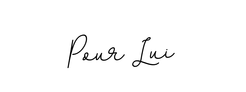 The best way (BallpointsItalic-DORy9) to make a short signature is to pick only two or three words in your name. The name Pour Lui include a total of six letters. For converting this name. Pour Lui signature style 11 images and pictures png