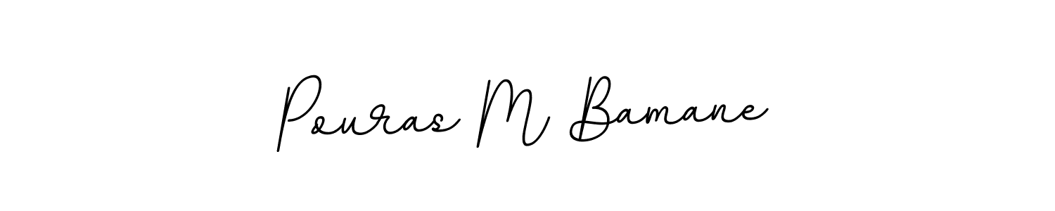 Use a signature maker to create a handwritten signature online. With this signature software, you can design (BallpointsItalic-DORy9) your own signature for name Pouras M Bamane. Pouras M Bamane signature style 11 images and pictures png