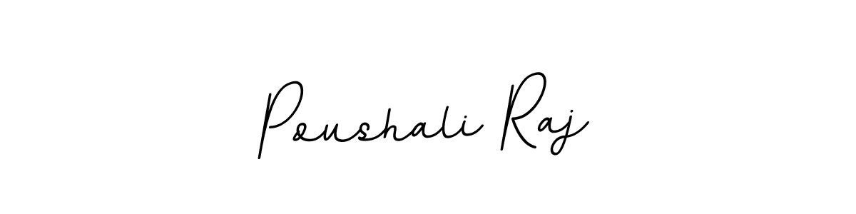 How to make Poushali Raj name signature. Use BallpointsItalic-DORy9 style for creating short signs online. This is the latest handwritten sign. Poushali Raj signature style 11 images and pictures png