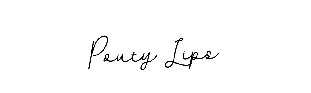 How to make Pouty Lips name signature. Use BallpointsItalic-DORy9 style for creating short signs online. This is the latest handwritten sign. Pouty Lips signature style 11 images and pictures png