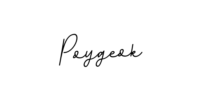 Make a beautiful signature design for name Poygeok. With this signature (BallpointsItalic-DORy9) style, you can create a handwritten signature for free. Poygeok signature style 11 images and pictures png