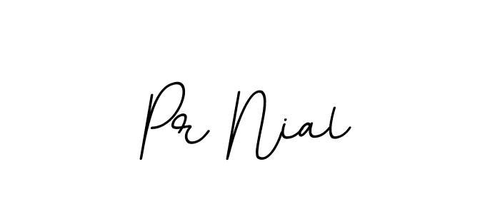 How to make Pr Nial name signature. Use BallpointsItalic-DORy9 style for creating short signs online. This is the latest handwritten sign. Pr Nial signature style 11 images and pictures png