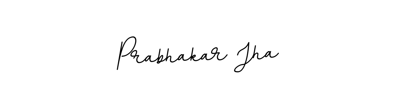 Use a signature maker to create a handwritten signature online. With this signature software, you can design (BallpointsItalic-DORy9) your own signature for name Prabhakar Jha. Prabhakar Jha signature style 11 images and pictures png