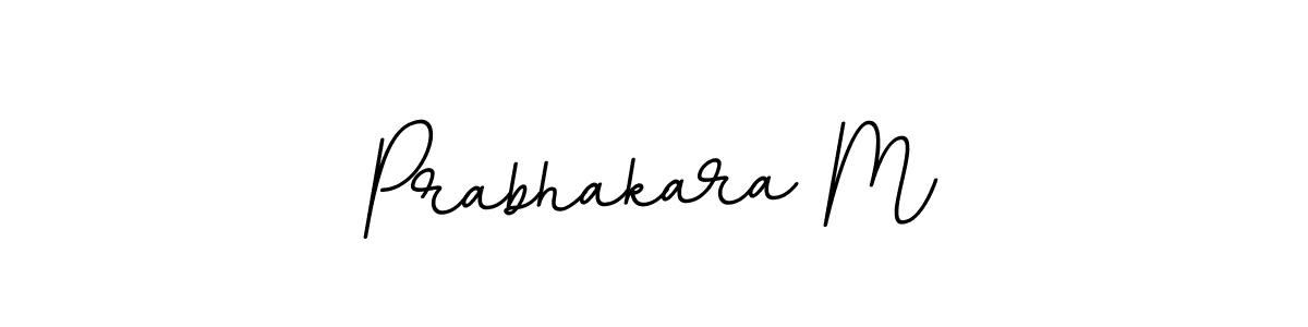 You should practise on your own different ways (BallpointsItalic-DORy9) to write your name (Prabhakara M) in signature. don't let someone else do it for you. Prabhakara M signature style 11 images and pictures png