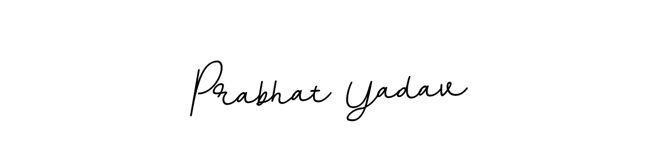 Make a beautiful signature design for name Prabhat Yadav. With this signature (BallpointsItalic-DORy9) style, you can create a handwritten signature for free. Prabhat Yadav signature style 11 images and pictures png