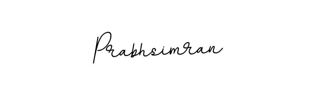 How to make Prabhsimran name signature. Use BallpointsItalic-DORy9 style for creating short signs online. This is the latest handwritten sign. Prabhsimran signature style 11 images and pictures png