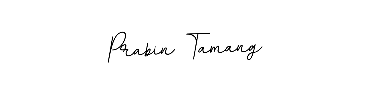The best way (BallpointsItalic-DORy9) to make a short signature is to pick only two or three words in your name. The name Prabin Tamang include a total of six letters. For converting this name. Prabin Tamang signature style 11 images and pictures png