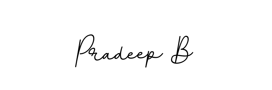 How to make Pradeep B name signature. Use BallpointsItalic-DORy9 style for creating short signs online. This is the latest handwritten sign. Pradeep B signature style 11 images and pictures png