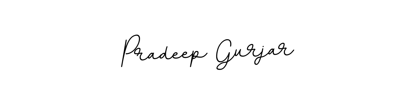 Make a beautiful signature design for name Pradeep Gurjar. With this signature (BallpointsItalic-DORy9) style, you can create a handwritten signature for free. Pradeep Gurjar signature style 11 images and pictures png