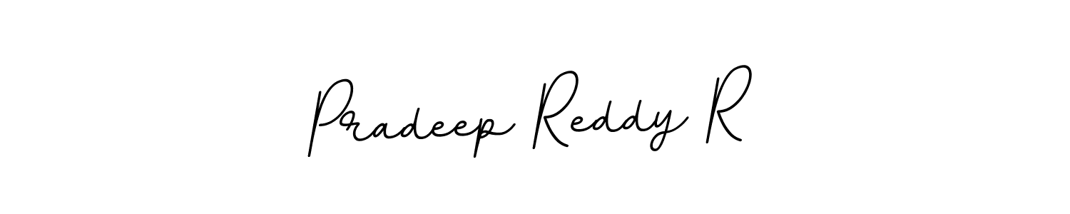 Create a beautiful signature design for name Pradeep Reddy R. With this signature (BallpointsItalic-DORy9) fonts, you can make a handwritten signature for free. Pradeep Reddy R signature style 11 images and pictures png