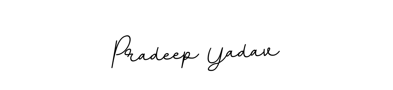 Make a beautiful signature design for name Pradeep Yadav. With this signature (BallpointsItalic-DORy9) style, you can create a handwritten signature for free. Pradeep Yadav signature style 11 images and pictures png