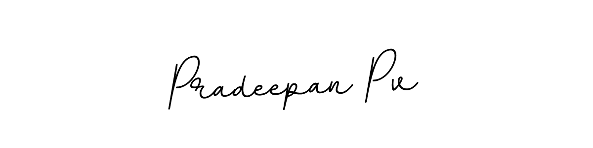 Design your own signature with our free online signature maker. With this signature software, you can create a handwritten (BallpointsItalic-DORy9) signature for name Pradeepan Pv. Pradeepan Pv signature style 11 images and pictures png