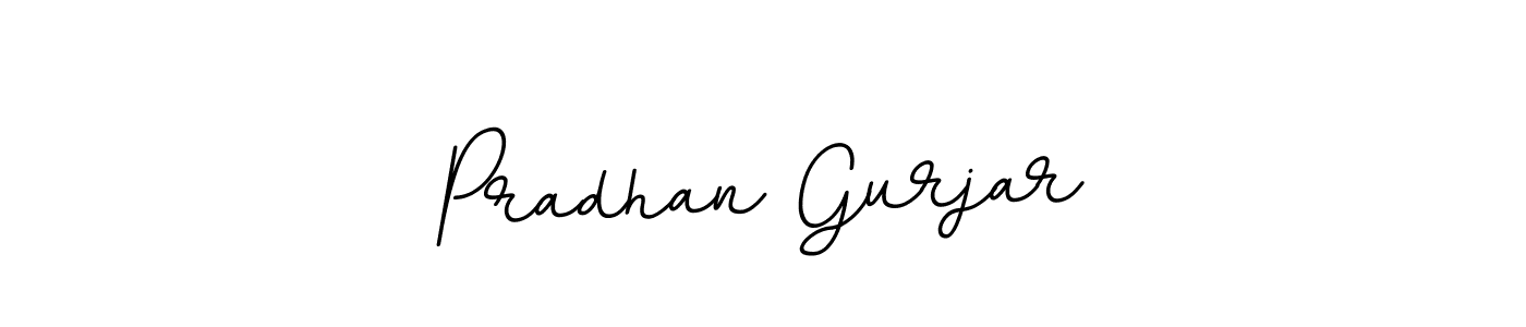 Create a beautiful signature design for name Pradhan Gurjar. With this signature (BallpointsItalic-DORy9) fonts, you can make a handwritten signature for free. Pradhan Gurjar signature style 11 images and pictures png