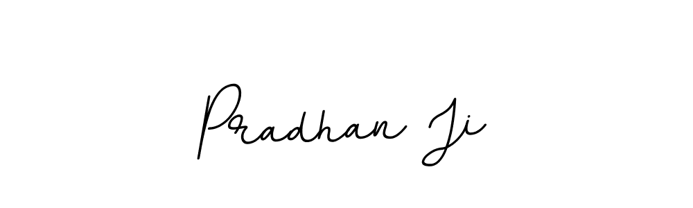 Design your own signature with our free online signature maker. With this signature software, you can create a handwritten (BallpointsItalic-DORy9) signature for name Pradhan Ji. Pradhan Ji signature style 11 images and pictures png