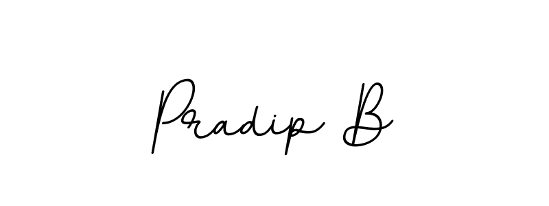 Make a beautiful signature design for name Pradip B. With this signature (BallpointsItalic-DORy9) style, you can create a handwritten signature for free. Pradip B signature style 11 images and pictures png