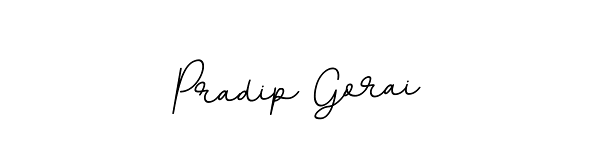 How to make Pradip Gorai name signature. Use BallpointsItalic-DORy9 style for creating short signs online. This is the latest handwritten sign. Pradip Gorai signature style 11 images and pictures png