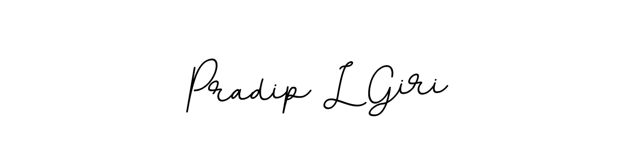 Make a beautiful signature design for name Pradip L Giri. With this signature (BallpointsItalic-DORy9) style, you can create a handwritten signature for free. Pradip L Giri signature style 11 images and pictures png