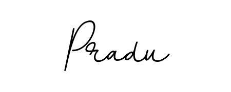 Make a beautiful signature design for name Pradu. With this signature (BallpointsItalic-DORy9) style, you can create a handwritten signature for free. Pradu signature style 11 images and pictures png