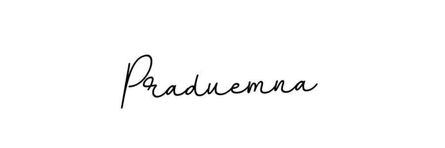 Create a beautiful signature design for name Praduemna. With this signature (BallpointsItalic-DORy9) fonts, you can make a handwritten signature for free. Praduemna signature style 11 images and pictures png