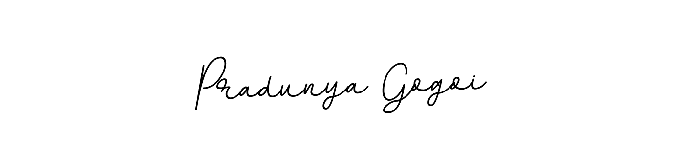 Make a beautiful signature design for name Pradunya Gogoi. With this signature (BallpointsItalic-DORy9) style, you can create a handwritten signature for free. Pradunya Gogoi signature style 11 images and pictures png