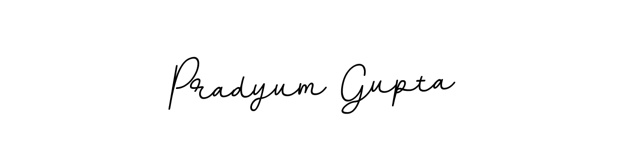 How to make Pradyum Gupta name signature. Use BallpointsItalic-DORy9 style for creating short signs online. This is the latest handwritten sign. Pradyum Gupta signature style 11 images and pictures png