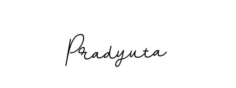 Make a beautiful signature design for name Pradyuta. With this signature (BallpointsItalic-DORy9) style, you can create a handwritten signature for free. Pradyuta signature style 11 images and pictures png