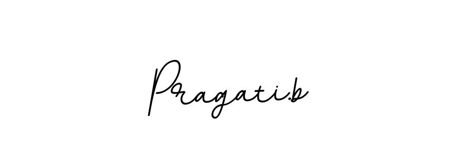 The best way (BallpointsItalic-DORy9) to make a short signature is to pick only two or three words in your name. The name Pragati.b include a total of six letters. For converting this name. Pragati.b signature style 11 images and pictures png