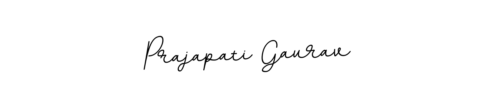 How to make Prajapati Gaurav name signature. Use BallpointsItalic-DORy9 style for creating short signs online. This is the latest handwritten sign. Prajapati Gaurav signature style 11 images and pictures png