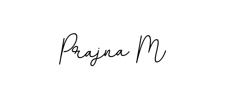 How to make Prajna M name signature. Use BallpointsItalic-DORy9 style for creating short signs online. This is the latest handwritten sign. Prajna M signature style 11 images and pictures png