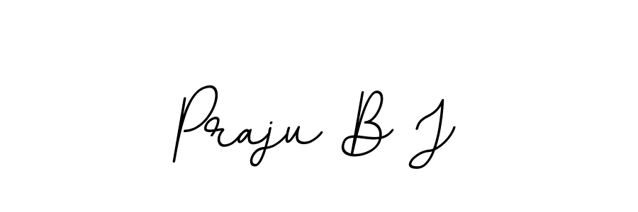 Use a signature maker to create a handwritten signature online. With this signature software, you can design (BallpointsItalic-DORy9) your own signature for name Praju B J. Praju B J signature style 11 images and pictures png