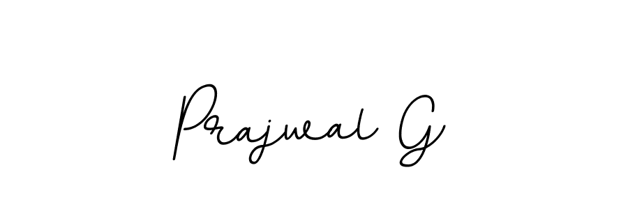 The best way (BallpointsItalic-DORy9) to make a short signature is to pick only two or three words in your name. The name Prajwal G include a total of six letters. For converting this name. Prajwal G signature style 11 images and pictures png