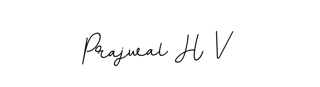 Use a signature maker to create a handwritten signature online. With this signature software, you can design (BallpointsItalic-DORy9) your own signature for name Prajwal H V. Prajwal H V signature style 11 images and pictures png