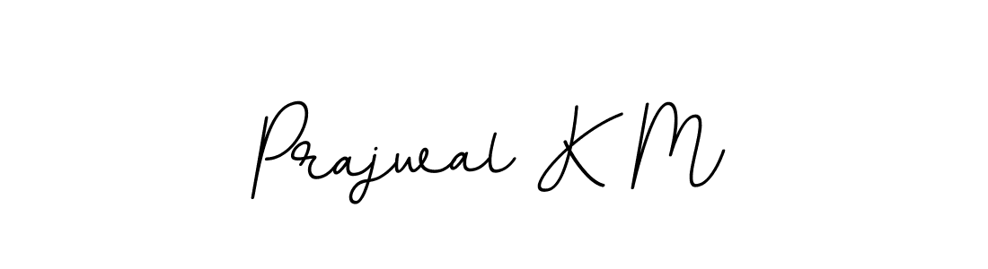 Make a beautiful signature design for name Prajwal K M. With this signature (BallpointsItalic-DORy9) style, you can create a handwritten signature for free. Prajwal K M signature style 11 images and pictures png
